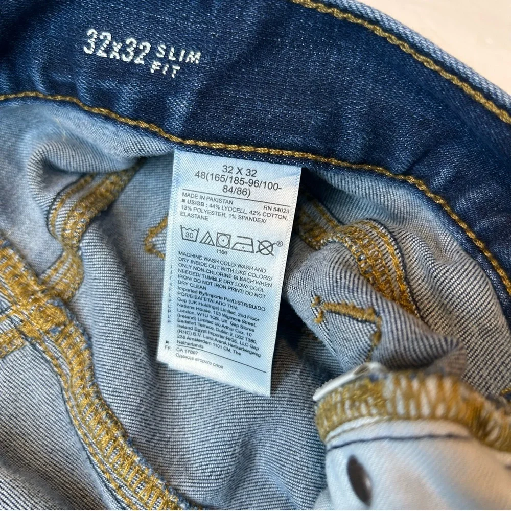 Banana Republic Men’s Dark Blue Traveler Slim Fit Jeans Denim Size 32X32